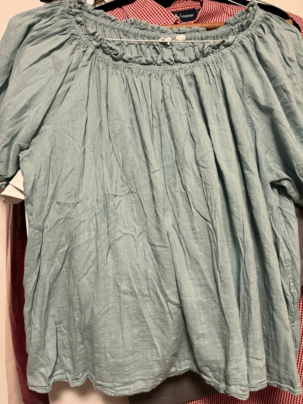 GAP Light Blue Peasant Blouse